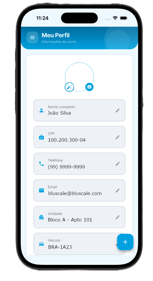 App bluScale — perfil
