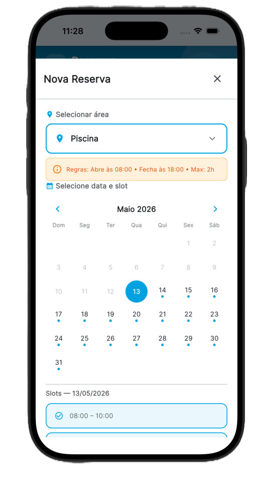 App bluScale — reservas